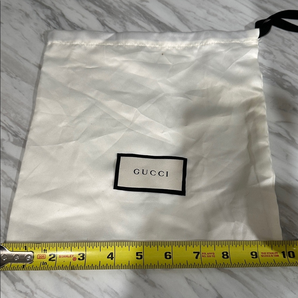Gucci White Drawstring Pouch
